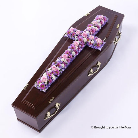 5ft Extra Large Pink & Lilac Classic Cross