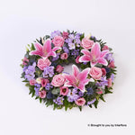 Rose and Lily Pink & Lilac Wreath