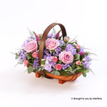Extra Large Pink and Lilac Basket