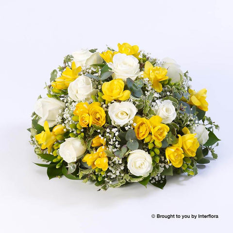 Large Rose and Freesia Posy (Yellow and White )