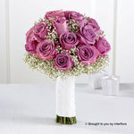 Lavender Rose & Gypsophila Deluxe Bridal Bouquet