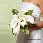 Chic White Calla Lily Bridal Bouquet