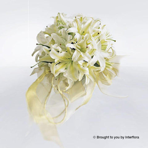 Exotic White Lily Deluxe Bridal Bouquet